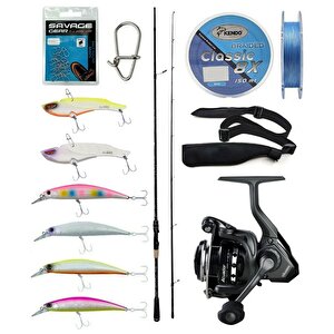 Yek Outdoor Spin Olta Seti Kendo Kenshi Pro 2.65m 10-35gr Spin Kamışı&okuma Acuador Acu-2500a Olta Makinesi