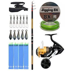 Yek Outdoor Hazır Olta Seti Okuma Savant Surf 420 Cm 5 Parça Surf Kamışı&shimano Makina Socorro 6000 Sw