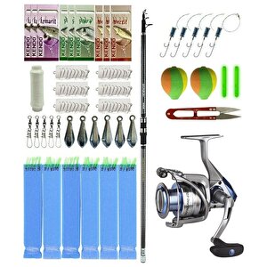 Yekoutdoor Okuma Surf Kamışı Olta Seti Okuma Revenger Tele Surf 420 Cm Surf Kamışı&okuma Safina Pro 8000 Olta Makinesi