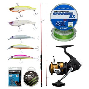 Yek Outdoor Spin Olta Seti Okuma Red Spin 9'2'' 279 Cm 10-40 Gr 2 Parça&shimano Makina Fx 4000 Fc