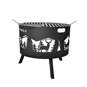 Nurgaz Orman Şömi̇nesi̇ Geyi̇k Desen Izgarali