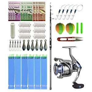 Yekoutdoor Okuma Surf Kamışı Olta Seti Okuma Alaris Light Tele Surf 420cm Surf Kamışı&okuma Safina Pro 8000 Olta Makinesi