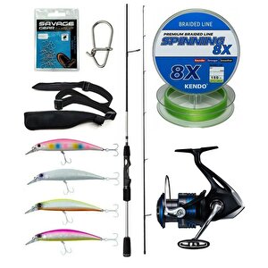 Yek Outdoor Spin Olta Seti Okuma Helios Sx Spin 2,70cm 15-45 Gr 2 Parça Spin Kamışı&shimano Makina Nexave 4000 Fi