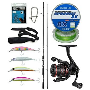 Yek Outdoor Spin Olta Seti Shimano Kamış Fx Xt Spinning Moderate Fast 2,40m 14-40g 2pc&okuma Ceymar Hd Chd-2500a Olta Makinesi