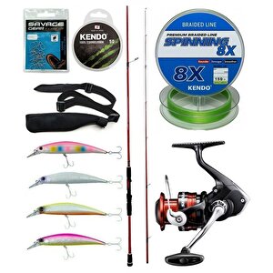 Yek Outdoor Spin Olta Seti Okuma Red Spin 243 Cm 7-28 Gr 2 Parça&shimano Sienna 4000 Fg Spin Makinesi