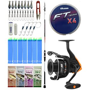 Yek Outdoor Tekne Olta Seti Shimano Kamış Vengeance Ax Boat Tele 1,80m 150g 3pc&okuma Jaw-55 3+1bb Olta Makinesi