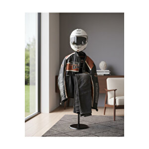 Biker Butler Kask Askılı Metal Dilsiz Uşak  - Yuvarlak Taban