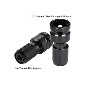 Torklu Somun Sıkma Bijon Sökme Darbeli Matkap Için Bits Adaptörü 1 Adet Yaylı Ağır Hizmet Mandreni