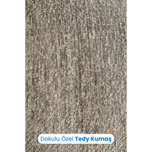 Kahverengi Tedy Ev Ofis Sekreter Personel Çalışma Sandalyesi Beyaz Büro Personel Çalışma Koltuğu