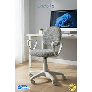 Beyaz Tedy Ev Ofis Sekreter Personel Çalışma Sandalyesi Beyaz Büro Personel Çalışma Koltuğu