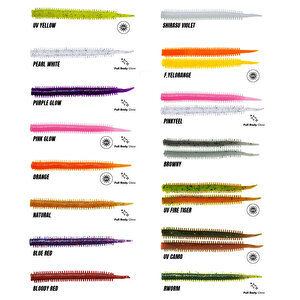 Yummy Sandworm 7cm Lrf Silikonu Blue Red