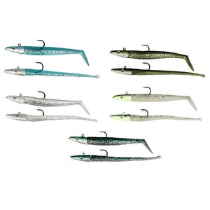 Sandeel And Slug 10 Cm 10gr 4+2 Adet Silikon Yem Blue Silver