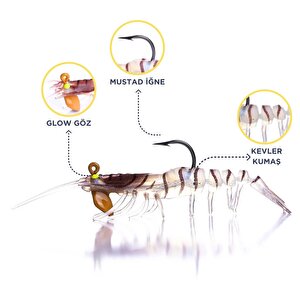 Sakura Shrimp 7.6cm 6.5gr Silikon Karides Yem E 004