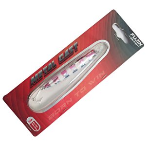 Metal Cast 40gr Shore Jig Yem Mt12 Blue Pink Zebra Glow