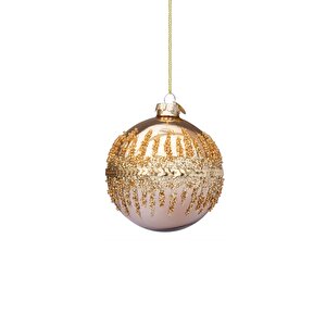 Yılbaşı Topu Kar Kaplamalı 8cm