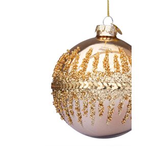 Yılbaşı Topu Kar Kaplamalı 8cm