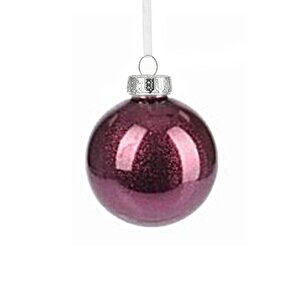 Yılbaşı Topu Koyu Kırmızı 8cm