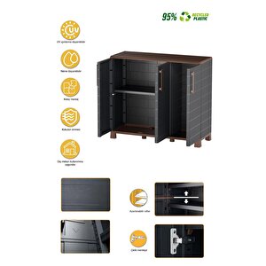 Portofino Depolama Dolabı 3 Kapak Plastik P100b