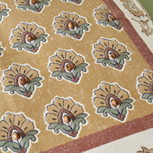 Indian Beauty Boncuklu Kırlent Kılıfı (43x43 Cm) Çok Renkli