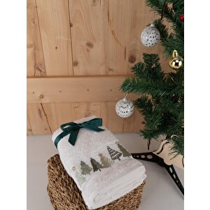 Pamuklu 2'li 40x70 Cm Modern Nakışlı Hediyelik Havlu & Havlu Seti Baveno Desen003