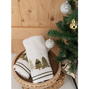 Pamuklu 2'li 40x70 Cm Modern Nakışlı Hediyelik Havlu & Havlu Seti Baveno Desen003