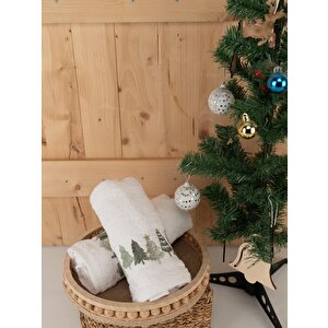 Pamuklu 2'li 40x70 Cm Modern Nakışlı Hediyelik Havlu & Havlu Seti Baveno Desen021