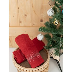 Pamuklu 2'li 40x70 Cm Modern Nakışlı Hediyelik Havlu & Havlu Seti Baveno Desen018