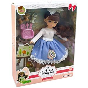 Anbibi Premium Oyuncak Bebek Aksesuarlı Mavi Etekli Wx1971