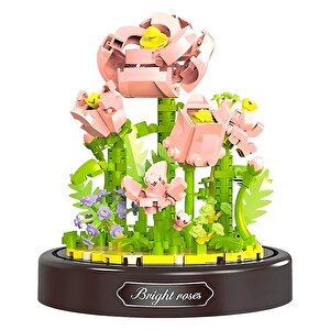 Fanuslu Çiçek Serisi Parlak Gül Lego Seti 16346