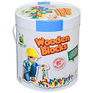 Kovalı Ahşap Büyük Renkli Bloklar 80 Parça Kr 014