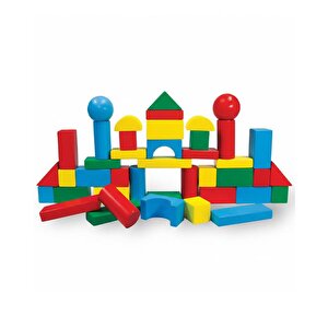 Kovalı Ahşap Büyük Renkli Bloklar 80 Parça Kr 014