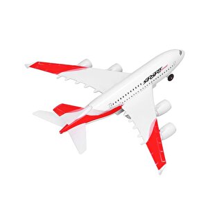 s Çek Bırak Metal Yolcu Uçağı Işıklı Sesli Kırmızı A3806a