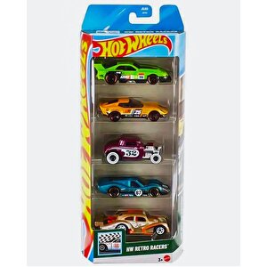 Hot Wheels Beşli Araba Seti Hw Retro Racers Jbj86