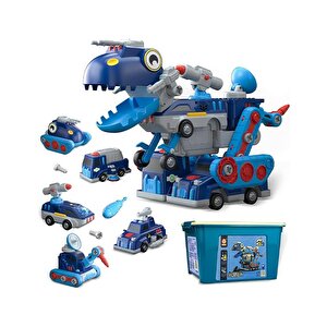 Manyetik 5i1 Arada Dinozor Ve Araç Yapım Seti Kutulu 40 Parça Xh8883