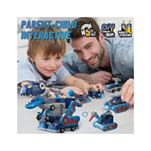 Kızılkaya Manyetik 5i1 Arada Dinozor Ve Araç Yapım Seti Kutulu 40 Parça Xh8883