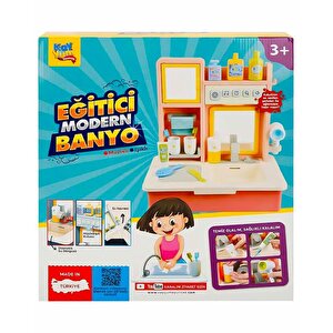 Kayyum Oyuncak Eğitici Modern Banyo Seti Müzikli Işıklı Pembe 7040