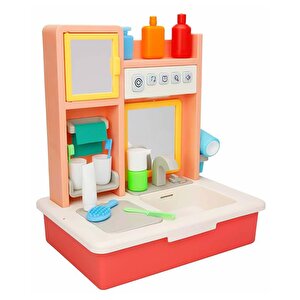 Kayyum Oyuncak Eğitici Modern Banyo Seti Müzikli Işıklı Pembe 7040