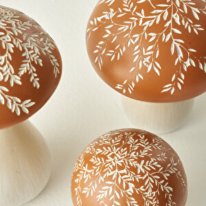 Mushroom Dekoratif Obje Kiremit (9x9x16 Cm) Kiremit