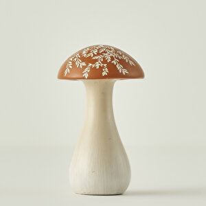 Mushroom Dekoratif Obje Kiremit (9x9x16 Cm) Kiremit