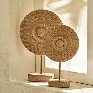 Circle Dekoratif Obje Bej (24x7x37 Cm) Bej