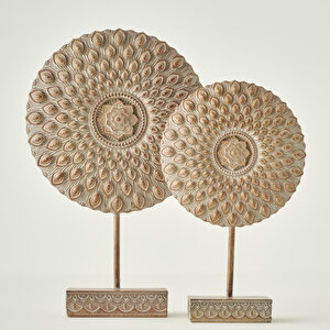 Circle Dekoratif Obje Bej (24x7x37 Cm) Bej