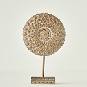 Circle Dekoratif Obje Bej (18x6x30 Cm) Bej