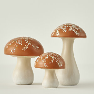 Mushroom Dekoratif Obje Kiremit (7x7x8 Cm) Kiremit