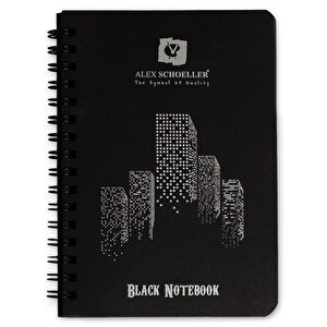 14x21 Cm Spiralli Siyah Defter A5 120gr 60 Yaprak
