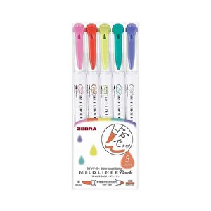 Mildliner Fırça Uçlu Fosforlu Kalem 5li Wft8 5chc