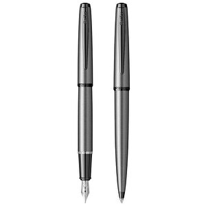 Metropolis Dolma Kalem Ve Tükenmez Kalem Takımı M Uç Mat Gri 78mg