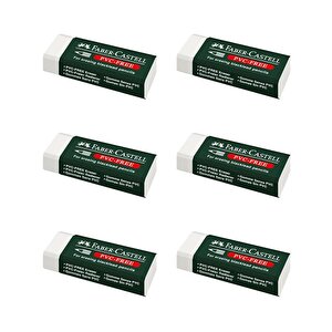 Faber Castel Küçük Silgi Beyaz Pvc Free 6 Lı 188538