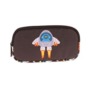 Kaukko Kids 3 Bölmeli Kalem Çantası Leather Rocket L8264