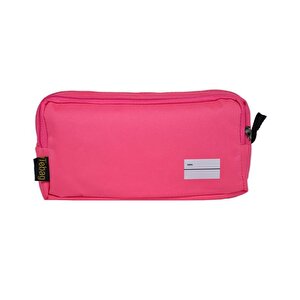 İki Gözlü Pembe Kalem Çantası