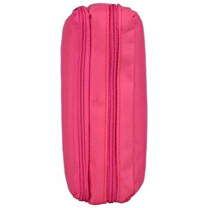 İki Gözlü Pembe Kalem Çantası